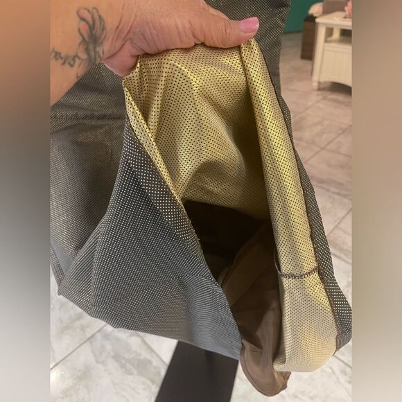 Moschino Jeans Donna Metallic Polka Dot Sheath Dress Made in Italy Size 10 - Picture 3 of 5